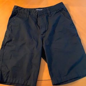 Quicksilver flat front black shorts